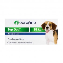 Top Dog Vermífugo Cães 10 kg Cx 4 Comp