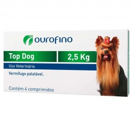 Top Dog Vermífugo Cães 2,5 kg Cx 4 Comp